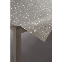 Asztalterítő karácsonyi, ezüst/fehér 85x85