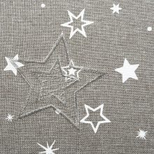 Asztalterítő karácsonyi, ezüst/fehér 85x85