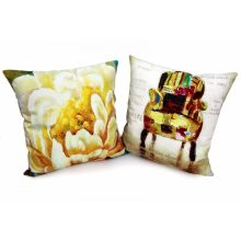 Díszpárnahuzat 45x45 virágmintás