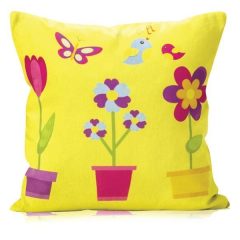 Díszpárnahuzat bársony, virágos 40x40