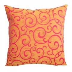 Díszpárnahuzat 40x40 mintás, narancs