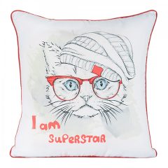 Díszpárnahuzat 40x40 cicás