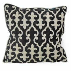 Díszpárnahuzat hímzett, bársony, mintás 45x45