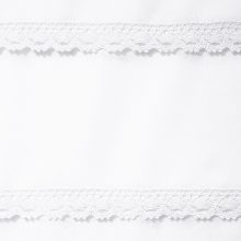 Díszpárnahuzat 45x45 fehér, csipke betéttel