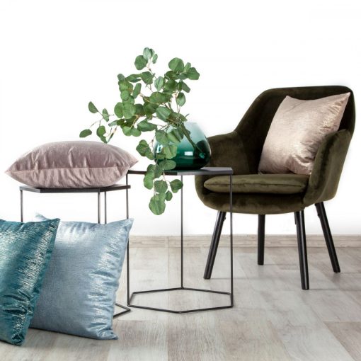 Díszpárnahuzat kék, bársony 45x45 