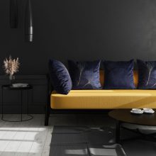 Díszpárnahuzat 45x45 mintás, bársony