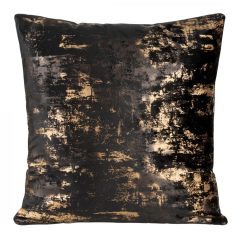 Díszpárnahuzat 40x40 fekete/arany, bársony