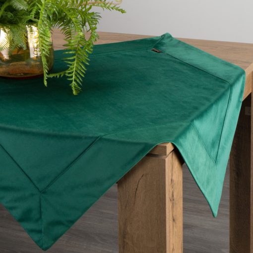 Asztalterítő bársony, zöld 85x85