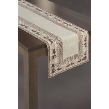 Asztali futó karácsonyi, bézs/barna 40x140