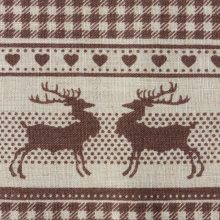 Asztali futó karácsonyi, bézs/barna 40x140