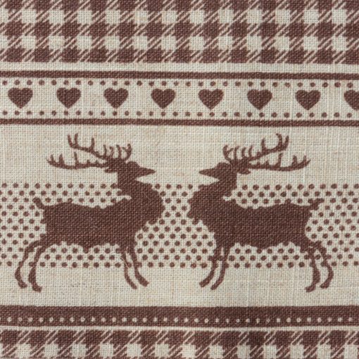 Asztali futó karácsonyi, bézs/barna 40x140