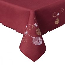 Asztalterítő karácsonyi, bordó 110x160