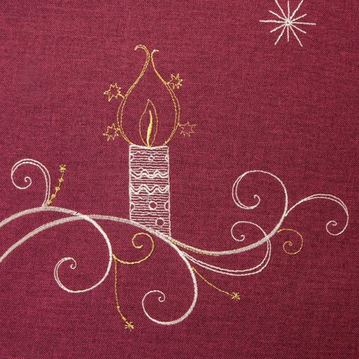 Asztalterítő karácsonyi, bordó 110x160
